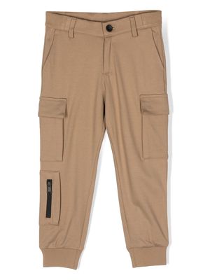BOSS Kidswear zip-detail cargo pants - Brown