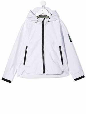 BOSS Kidswear zip-detail hooded jacket - White