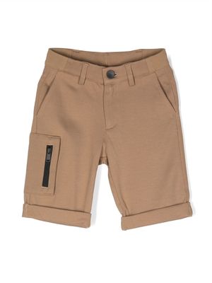 BOSS Kidswear zip pocket embroidered logo shorts - Neutrals