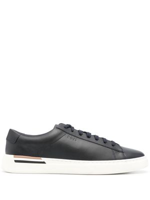 BOSS lace-up leather sneakers - Blue