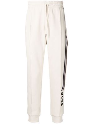 BOSS Lamont 94 logo-print track trousers - White