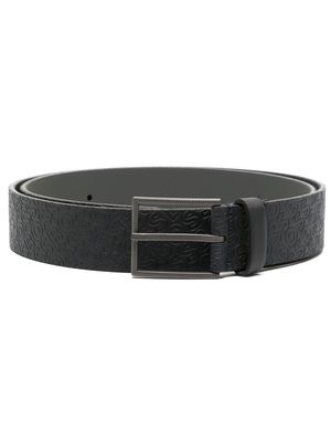 BOSS leather buckle-fastening belt - Black