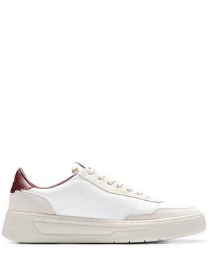 BOSS leather lace-up sneakers - White
