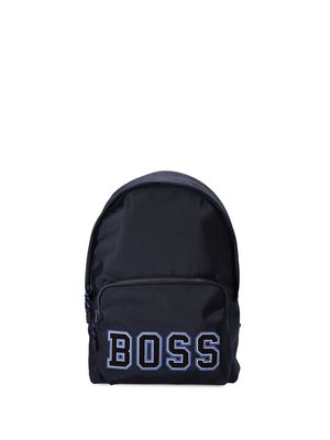 BOSS logo-appliqué backpack - Blue