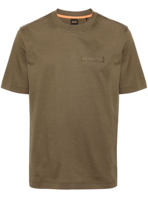 BOSS logo-appliqué cotton T-shirt - Green