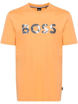 BOSS logo-appliqué cotton T-shirt - Orange