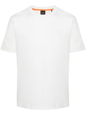 BOSS logo-appliqué cotton T-shirt - White