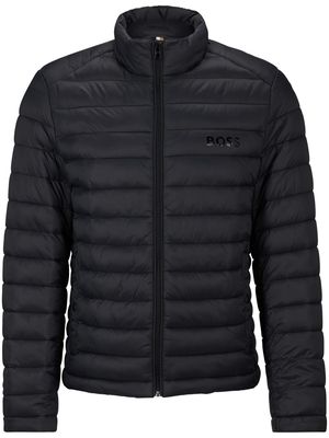 BOSS logo-appliqué padded jacket - Black