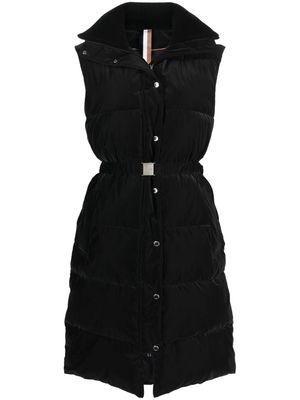 BOSS logo-buckle quilted puffer gilet - Black