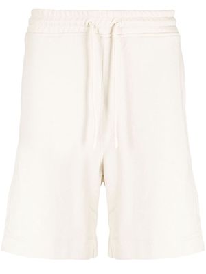 BOSS logo-embroidered cotton track shorts - Neutrals