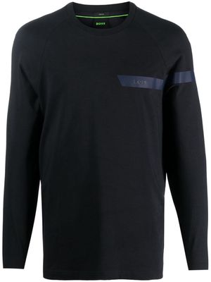 BOSS logo-embroidered tonal sweatshirt - Blue