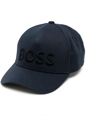 BOSS logo-lettering cotton cap - Blue