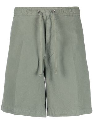 BOSS logo-patch drawstring cotton shorts - Green