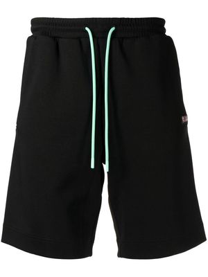 BOSS logo-patch jogging shorts - Black