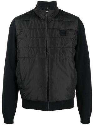 BOSS logo-patch padded jacket - Black
