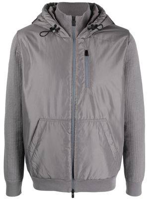 BOSS logo-patch padded jacket - Grey