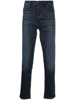 BOSS logo-patch slim-cut jeans - Blue