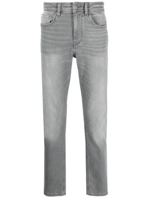 BOSS logo-patch tapered-leg jeans - Grey