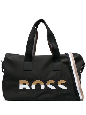 BOSS logo-patch tote bag - Black