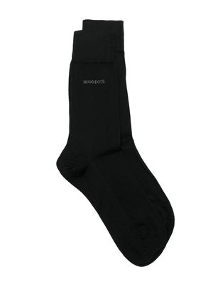 BOSS logo-print ankle socks - Black