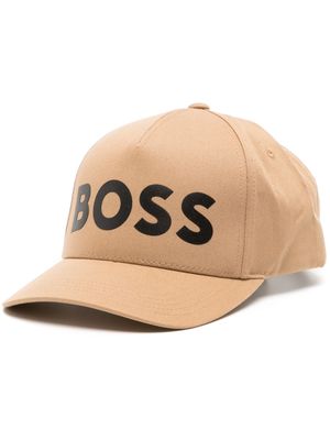 BOSS logo-print baseball cap - Brown
