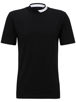 BOSS logo-print cotton blend T-shirt - Black