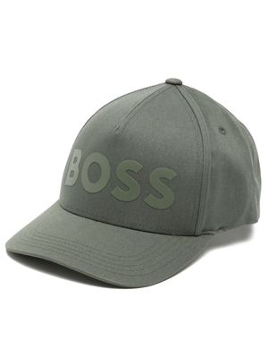 BOSS logo-print cotton cap - Green