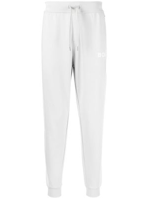 BOSS logo-print cotton track trousers - Grey