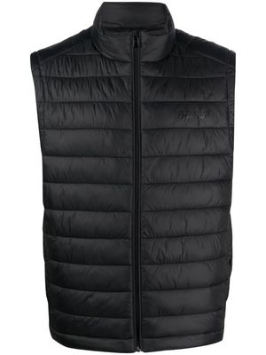 BOSS logo-print quilted gilet - Black