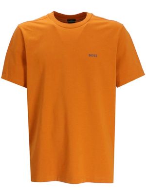 BOSS logo-print round-neck T-shirt - Orange