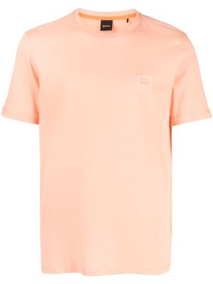 BOSS logo-print short-sleeved T-shirt - Orange