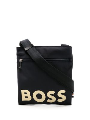 BOSS logo-print shoulder bag - Blue