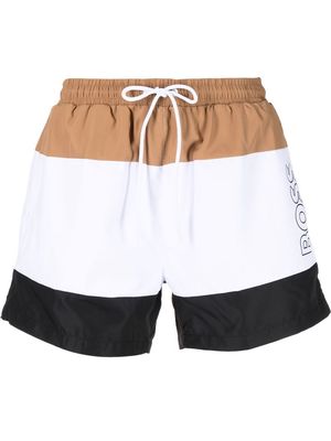 BOSS logo-print swim shorts - Multicolour