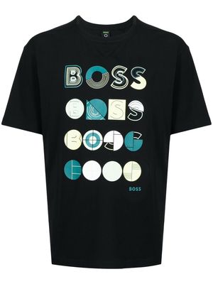 BOSS logo print TEE 3 T-shirt - Black