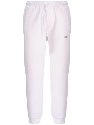 BOSS logo-print track pants - White