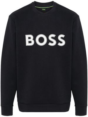 BOSS logo-raised sweatshirt - Blue