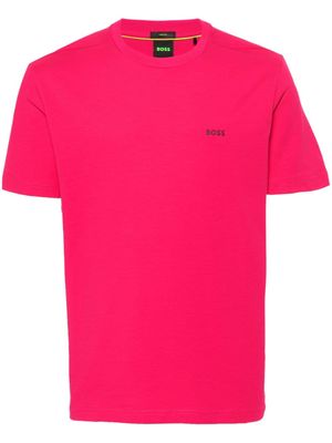 BOSS logo-raised T-shirt - Pink
