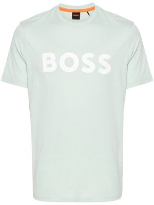 BOSS logo-rubberised cotton T-shirt - Green