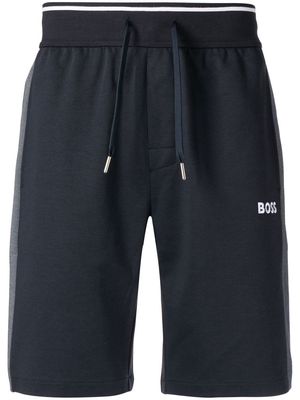 BOSS logo track shorts - Black