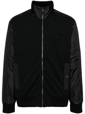 BOSS logo zip-up jacket - Black