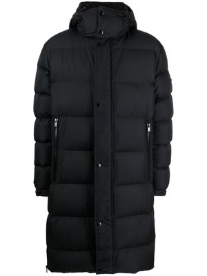 BOSS long-length hooded padded coat - Black