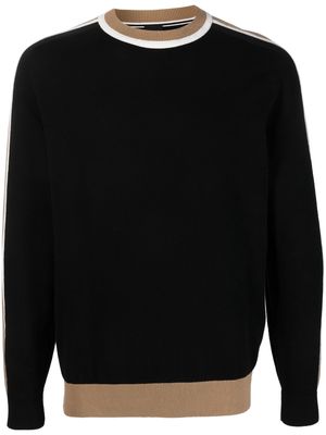 BOSS long-sleeve cotton jumper - Black