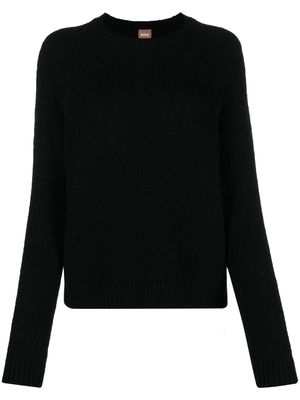BOSS long-sleeve knit sweater - Black