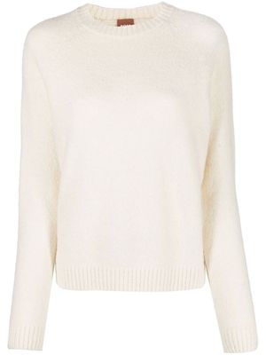 BOSS long-sleeve knit sweater - White