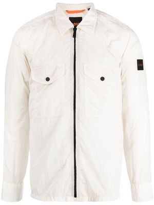 BOSS long sleeve shirt jacket - White