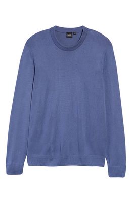 BOSS Lope Crewneck Sweater in Bright Blue