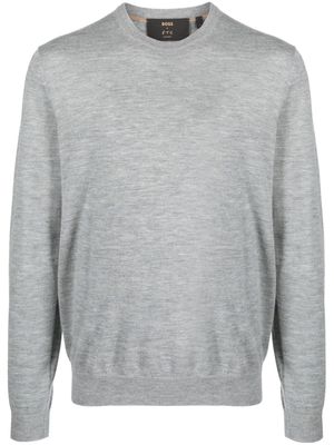 BOSS mélange-effect cashmere jumper - Grey
