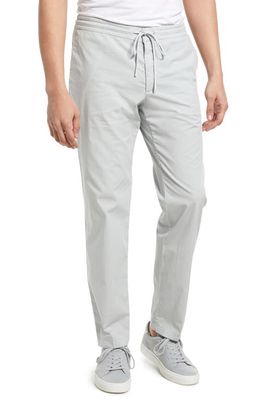 BOSS Men's Drawstring Stretch Cotton Pants in Light/Pastel Grey