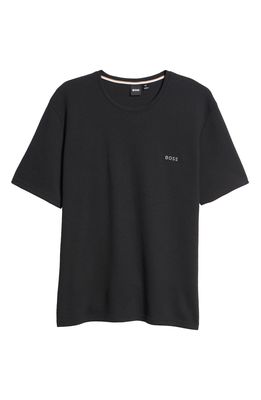 BOSS Men's Thermal Knit Pajama T-Shirt in Black