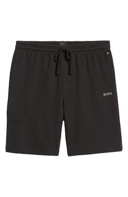 BOSS Men's Waffle Knit Shorts in Black